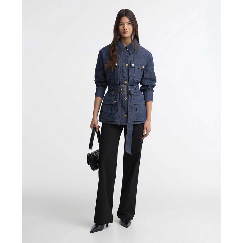 Barbour International Denim International Belted Jacket image number 3